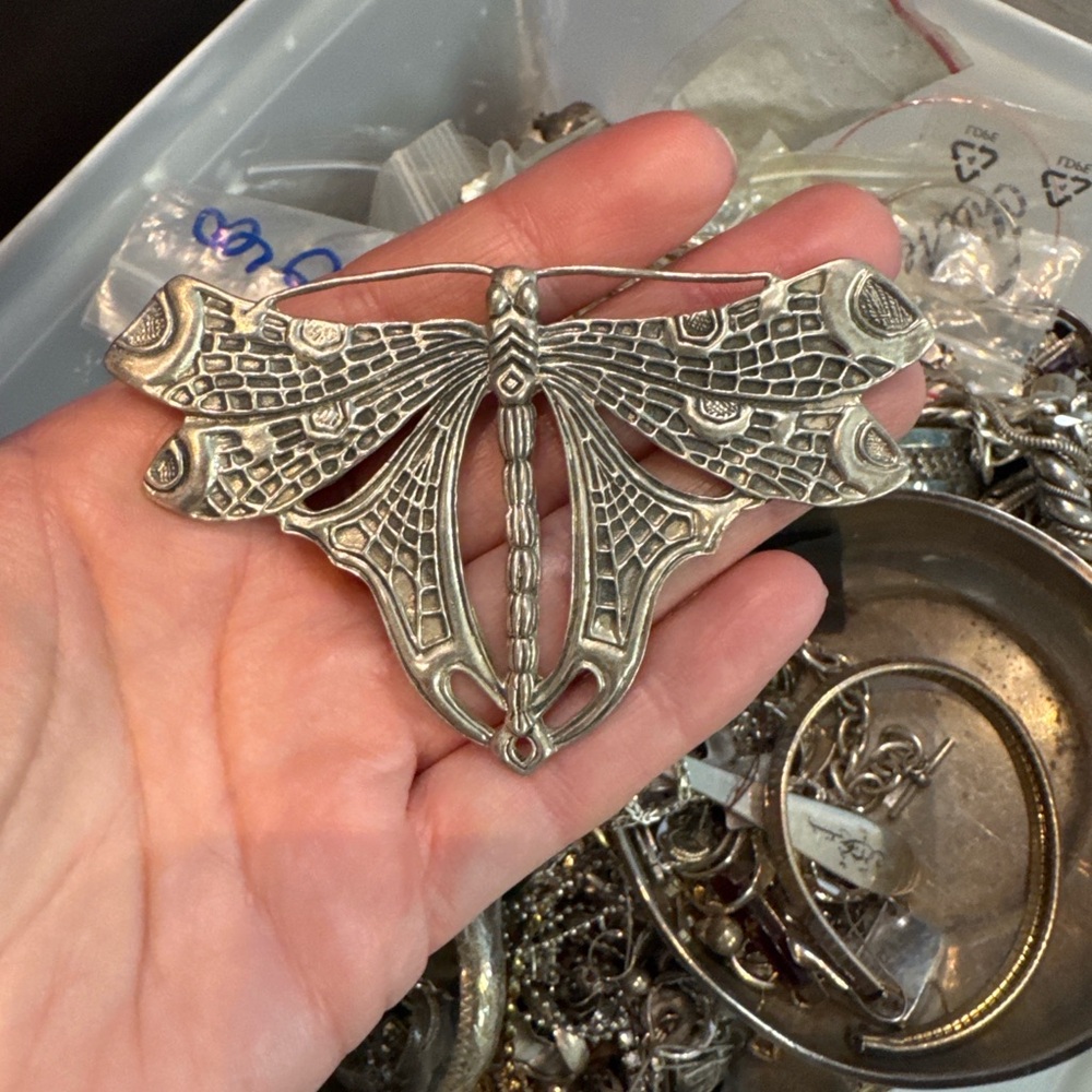 Silver Dragonfly Brooch